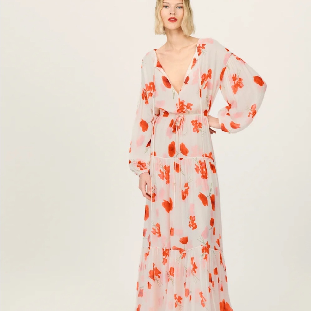 Reformation Cambridge Dress, 100% Silk, Size Small